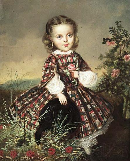 Joseph Nitschner Little girl Spain oil painting art